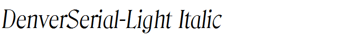 DenverSerial-Light Italic