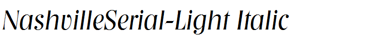 NashvilleSerial-Light Italic