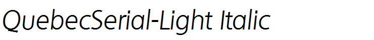 QuebecSerial-Light Italic